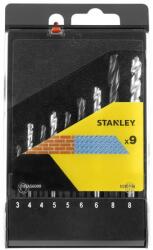 STANLEY Burghie HSS 3, 4, 5, 6, 8mm zidarie, 4, 5, 6, 8mm metal, Stanley (STA56000-QZ) - bricolaj-mag