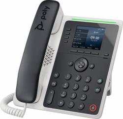 HP Poly Edge E220 VoIP Telefon + PoE - Fekete/Fehér (82M87AA)