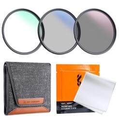 K-f Concept Professzionális szűrő szett + szűrőtartó tok (UV+CPL+ND4) 58mm (1940V1)