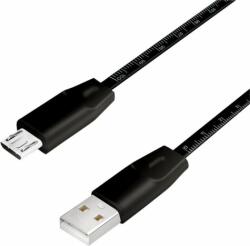 LogiLink CU0158 USB-A apa - Micro USB-B apa 2.0 Adat és töltő kábel - Fekete (1m) (CU0158)