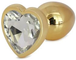 Rosy Dildo metalic Rosy Gold White Heart M