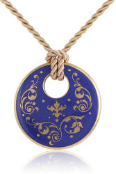  ZEMA Barokk kék&arany porcelán medál 9412-2769_BL