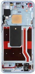 OnePlus 8T Előlap Keret+LCD Kijelző+Érintőpanel, Ezüst, Lunar Silver (2011100215) Service Pack