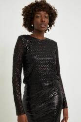 ANSWEAR bluza femei, culoarea negru, neted BBYH-BDD00I_99X