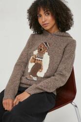 Ralph Lauren bluza din lana culoarea maro, cu glugă, modelator 9BYX-BLD0ZO_88X