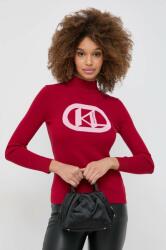 KARL LAGERFELD pulover femei, culoarea rosu, light, cu turtleneck 9BYX-SWD07M_33X