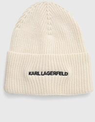 Karl Lagerfeld caciula culoarea bej, din tesatura neteda 9BYX-CAD0GF_01X