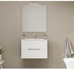 Savinidue IRIS 60 fürdőszobaszekrény szett (alsószekrény + porcelán mosdó + tükör + lámpa) (Iris60/F00)