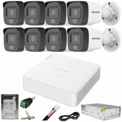 Hikvision Sistem supraveghere Hikvision 8 camere 2MP Dual Light IR 30m WL 20m DVR 4MP cu accesorii incluse HDD 1TB SafetyGuard Surveillance - eurostoc - 1 789,00 RON