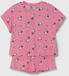 United Colors of Benetton gyerek pizsama rózsaszín, mintás - rózsaszín 140 - answear - 10 990 Ft