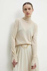 ANSWEAR pulóver könnyű, női, sárga, garbónyakú - arany S/M