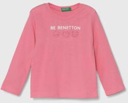 Benetton gyerek pamut hosszú ujjú felső rózsaszín - rózsaszín 116