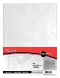 Optima Lefűzhető genotherm OPTIMA A/4 130 mikron víztiszta 50 db/csomag (20108/A) - irodaszer