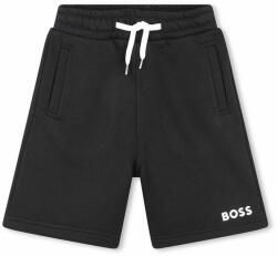 Boss gyerek rövidnadrág fekete, állítható derekú - fekete 126