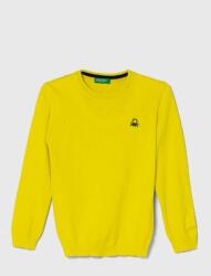 Benetton gyerek pamut pulóver könnyű - sárga 116
