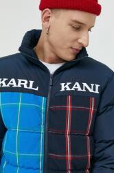 Karl Kani rövid kabát férfi, sötétkék, téli, oversize - sötétkék S