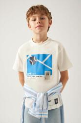 MAYORAL gyerek pamut póló bézs, nyomott mintás - bézs 152 - answear - 6 590 Ft