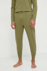 Calvin Klein nadrág otthoni viseletre zöld, sima - zöld L - answear - 20 990 Ft