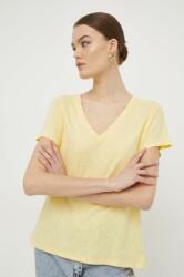 Superdry t-shirt női, sárga - sárga M
