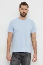 Calvin Klein pamut póló narancssárga, férfi, sima - kék S