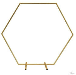 Állvány hatszög alakú fém 100 cm arany (AR01032G)