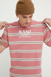 Karl Kani pamut póló rózsaszín, férfi, mintás - rózsaszín S