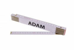 STREFA Összecsukható mérőszalag Adam, Profi, fehér, fa, hossza 2M / csomag 1 db