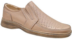 GKR Ciucaleti Pantofi barbati casual, perforati, din piele naturala, Bej, GKR45BEJ (GKR45BEJ)