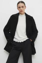 ANSWEAR gyapjú kabát fekete, átmeneti, nem zárható - fekete L - answear - 29 385 Ft