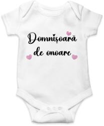 Personal Body pentru copii - Domnișoară de onoare cu inimioare Culori: Alb, Mărimea - Cei mici: 9 luni