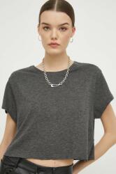 Superdry t-shirt női, szürke - szürke S - answear - 10 990 Ft