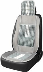 AMiO Husa scaun auto cu bile de masaj, suport lombar si tetiera, dimensiuni 131 x 46 cm, culoare Gri