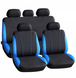 AVEX Set huse scaun auto ieftine, Universale 9 piese, model V-Style - ALBASTRU