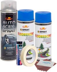 AVEX Kit complet reparatie si vopsire jante culoare Albastru Fluorescent, V2