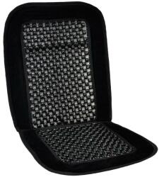 AMiO Huse auto cu bile de masaj din lemn si margine de plus neagra CSM-01-Black