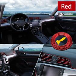 AVEX Banda decor interior crom TUNING, 5m, ROSU