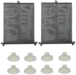 Carcommerce Jaluzele auto retractabile negre set 2 buc x 55cm latime