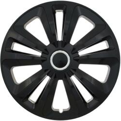 AVEX Set 4 capace roti model Terra Black, 16 inch, cu inel cromat