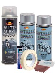 AVEX Kit complet reparatie si vopsire jante culoare Argintiu Metalizat, V2