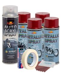 AVEX Kit complet reparatie si vopsire jante culoare Rosu Burgundy Metalizat, V4