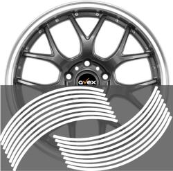 AVEX Set 16 inele din autocolant pentru jante culoare Alb Lucios