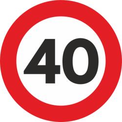 AVEX Autocolant Sticker "Limita Viteza" Reflectorizant - 40km/h