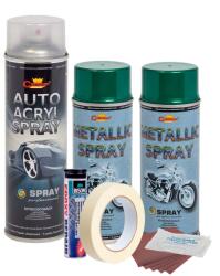 AVEX Kit complet reparatie si vopsire jante culoare Verde Metalizat, V2
