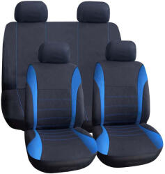 AVEX Set huse scaun auto ieftine, Universale 9 piese, model H-LINE - ALBASTRU