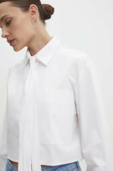ANSWEAR pamut ing női, galléros, fehér, regular - fehér S - answear - 19 990 Ft