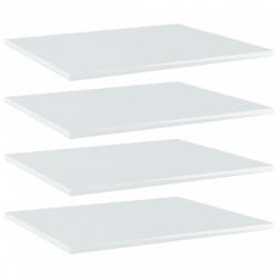 vidaXL 4 db magasfényű fehér forgácslap könyvespolc 60 x 50 x 1, 5 cm (805276)
