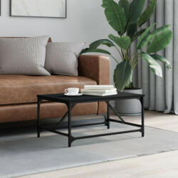 vidaXL fekete szerelt fa dohányzóasztal 75 x 50 x 35 cm (835324) - balena