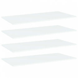 vidaXL 4 db fehér forgácslap könyvespolc 100 x 50 x 1, 5 cm (805418)
