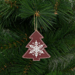  Karácsonyfadísz - fenyőfa - akasztható - 8, 5 x 9, 2 cm (GL-58247G)