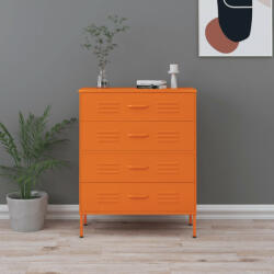 vidaXL narancssárga acél fiókos szekrény 80 x 35 x 101, 5 cm (336201)